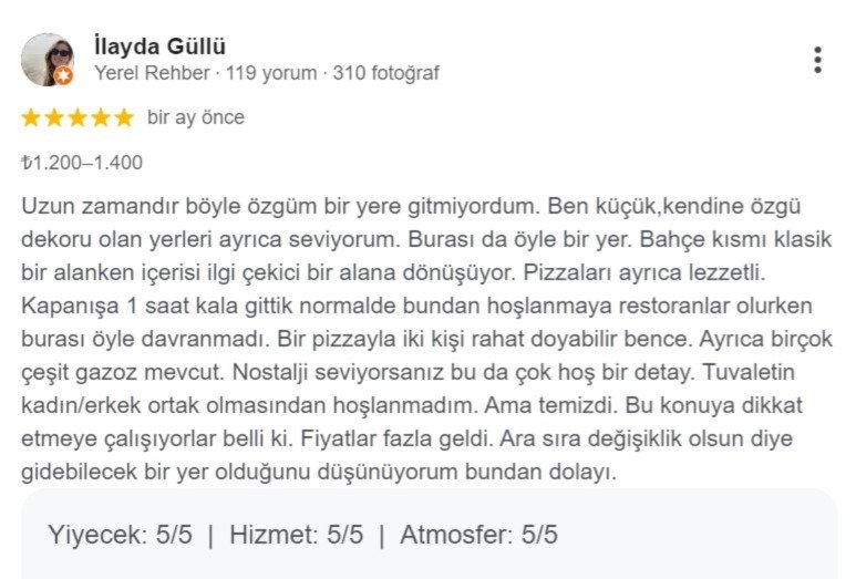 İlayda Güllü yorumu